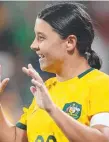  ?? ?? Samantha Kerr in action for the Matildas. Picture: Will Russell