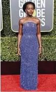  ?? Frazer Harrison / Getty Images ?? Lupita Nyong’o in beaded Calvin Klein By Appointmen­t.