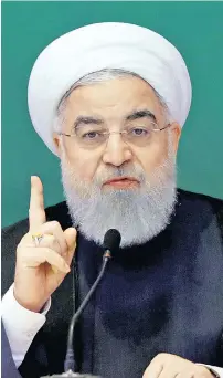  ??  ?? Drohung mit der „Mutter aller Kriege“(Irans Präsident Hassan Rohani, links) und mit „Konsequenz­en, die nur wenige in der Geschichte zu spüren bekommen haben“(US-Präsident Donald Trump, rechts).