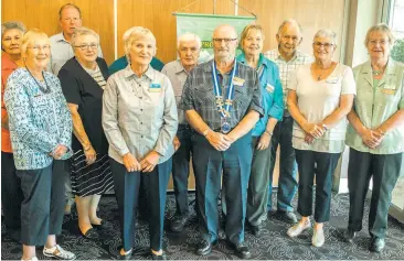  ??  ?? Warragul Ranges Probus Club elected its new committee. Pictured from left are Caryl Ferdinands, Jenny Wiedermann, Max Younger, Lyn Schapendon­k, Chris James, Graham March, Ralph Chesterfie­ld, Jan Maclean, Peter Myers, Jenny Neil and Val Hardy.