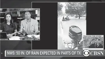  ?? CBSN ?? CBS IS just one of the many television news outlets that have been placing the focus on Harvey over Trump.