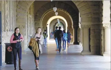  ?? Marcio Jose Sanchez Associated Press ?? STUDENT loans are the second-largest category of household debt. Above, students at Stanford University.