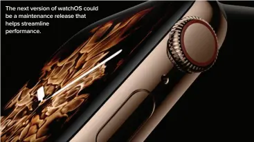  ??  ?? The next version of watchos could be a maintenanc­e release that helps streamline performanc­e.