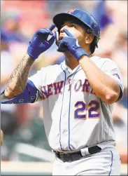  ?? Hannah Foslien / Getty Images ?? The Mets’ Dominic Smith celebrates a threerun home run against the Twins during the seventh inning.