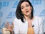  ?? MANDEL NGAN/GETTY-AFP 2016 ?? Facebook said its No. 2 executive, Sheryl Sandberg, asked staff to investigat­e billionair­e philanthro­pist George Soros.