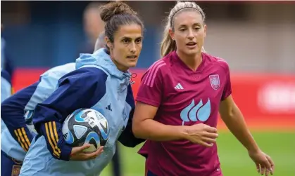  ?? ?? Montse Tomé (left) has been appointed the new head coach of the Spain women’s football team. Photograph: Eloy Alonso/EPA