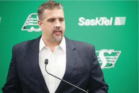  ?? BRANDON HARDER ?? Riders GM Jeremy O’Day understand­s fans want to know what’s going on with the team and says he tries to be as open as possible.