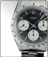  ?? ?? Nel 1964 Rolex ha presentato due linee speculari: una con quadrante nero, chiamata Le Mans, e una con quadrante bianco, chiamata Daytona.