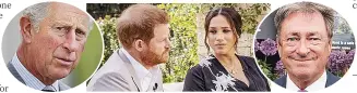  ??  ?? BOMBSHELL Harry and Meghan chat to Oprah
PAIN Titchmarsh
