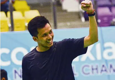  ??  ?? Not done yet: Misbun Ramdan Misbun was the only non-Badminton Associatio­n of Malaysia player to reach a final at the recent National Championsh­ips in Perak.