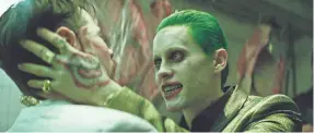  ?? WARNER BROS. PICTURES ?? Jared Leto went Method for “Suicide Squad,” remaining the Joker even behind the scenes and giving his co-stars creepy gifts.