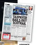  ??  ?? ADVANCE Alex Hynes of ScotRail admitted company got advance funds, as revealed in our story yesterday