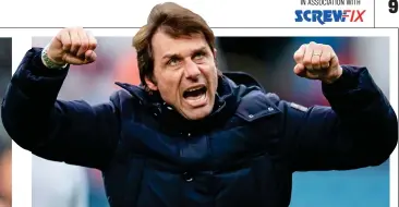  ?? REX ?? Making a good fist of it: Conte is delighted after Spurs cruise to victory