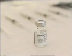  ?? IDAHO POST-REGISTER VIA AP
JOHN ROARK/THE ?? In this Dec. 14, 2020, file photo The Pfizer-BioNTech vaccine for COVID-19 is seen at Madison Memorial Hospital in Rexburg, Idaho. State and federal court judges and staffers are getting access to some of Idaho’s limited doses of coronaviru­s vaccine even though they are not on the state’s vaccine priority list. Workers with the U.S. District Courts in Boise were offered vaccinatio­ns on Monday as were some Ada County Courthouse employees.