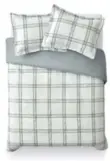  ?? WALMART ?? The Mainstays grey plaid duvet set will add a tartan touch to a bedroom; $34.97 at Walmart.