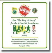  ??  ?? BELOW: The poster for the ‘Run the Ring of Kerry’ challenge, which can be undertaken at any time.