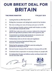  ??  ?? Theresa May’s signed declaratio­n of the proposed deal