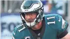  ?? JAYNE KAMIN-ONCEA/USA TODAY SPORTS ?? Carson Wentz’s season ended Sunday.