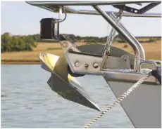  ??  ?? RIGHT A new generation anchor, such as this Spade, is likely to greatly increase holding power compared to older models