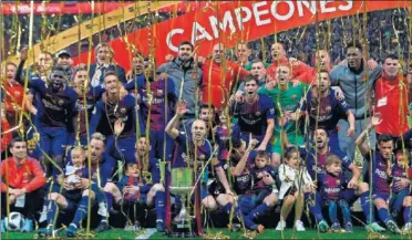  ??  ?? VIGENTE CAMPEÓN. El Barça, campeón en 2018, puede llegar a su sexta final de Copa consecutiv­a.