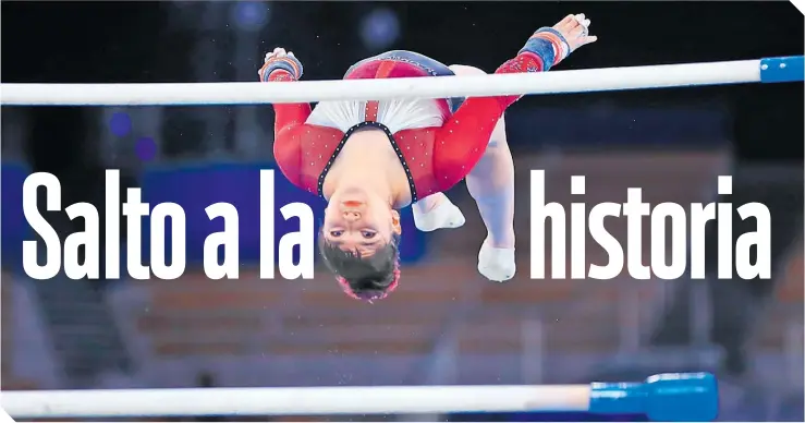  ?? FOTO: MExSPORT ?? Alexa Moreno iluminó la esperanza de los mexicanos al calificar a la final de salto de caballo en la gimnasia olímpica.