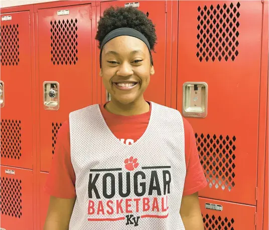  ?? MICHAEL OSIPOFF/POST-TRIBUNE ?? Senior forward Lyric Carpenter has made an impact in her first season at Kankakee Valley after moving from Texas.