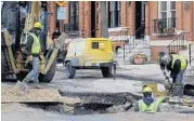  ?? BARBARA HADDOCK TAYLOR/BALTIMORE SUN ?? $16.1BUDGET MILLION Spiniello Cos.’ contract OVER to make urgent water main repairs swelled after more burst than expected, including some near Mount Royal Avenue that leaked into a rail tunnel.