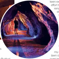  ??  ?? Ruakuri Cave. Picture: Waitomo Glowworm Caves. Sunrise in Waitomo. Picture: Shaun Jeffers Ruakuri Cave Ghost Walk. Picture: Waitomo Glowworm Caves. Clockwise from main: