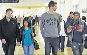  ?? PICTURE: CINDY WAXA ?? Kobus Weideman, left, his fiancée, Tamzin-Leigh Bailey, who each received a kidney transplant, Jasper Eales, who received a liver transplant and Eric Leeu, who received a new heart. These patients underwent transplant surgeries at Groote Schuur Hospital.