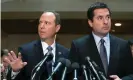  ??  ?? Adam Schiff, left, is likely to take a radically different approach to oversight from the outgoing House intelligen­ce committee chair, Devin Nunes, right. Photograph: Mark Wilson/Getty Images