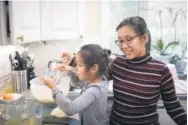  ?? Dai Sugano, Bay Area News Group ?? Ailyn Ubaldo-kruczek makes banana bread with her daughter, Isabella.