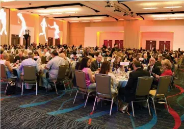  ?? JAISON STERLING/STERLING IMAGEWORKS PHOTOGRAPH­Y ?? More than 1,100 attended the 2018 All-Arkansas Preps banquet, which was held June 16 at the Statehouse Convention Center in downtown Little Rock.