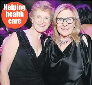  ?? PHOTOS: FRED LEE/PNG ?? Barbara Grantham, president and CEO of the VGH & UBC Hospital Foundation, thanked health-care visionary Darlene Poole for igniting the night of giving with a near $2-million gift to go toward the purchase of a new surgical robot for VGH.