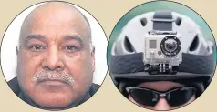  ??  ?? JAIL: Shabir Ahmed and, right, helmet camera used by parents