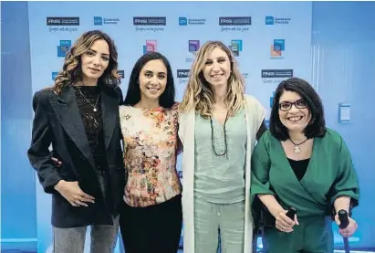  ?? PERE DlRAN / NORD MEDIA ?? D’esquerra a dreta: María Hervás, Eleonora Viezzer, Elisenda Bou-Balust i Claudia Tecglen