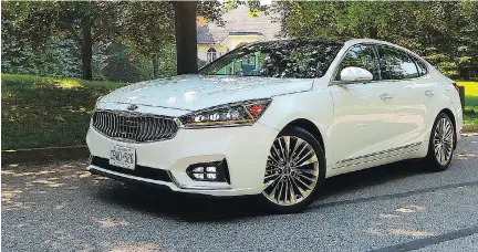  ?? BRIAN HARPER/DRIVING ?? The 2017 Kia Cadenza has a pleasing, non-offensive look although the ‘tiger nose’ grille may be an acquired taste.