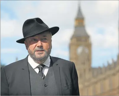  ??  ?? GEORGE GALLOWAY: Outlined policies aimed at tackling London’s housing crisis and said current Mayor Boris Johnson was a “blond buffoon”.