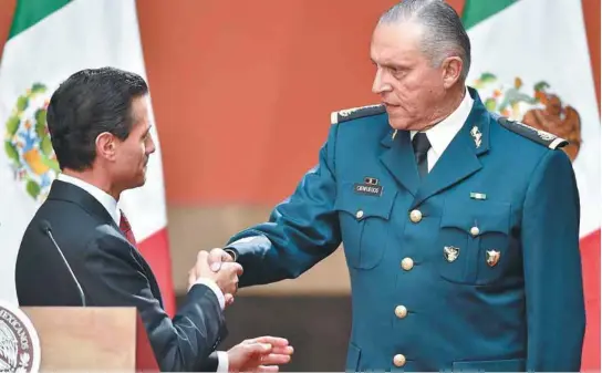  ?? / AFP ?? Salvador Cienfuegos fue secretario de Defensa del presidente Enrique Peña Nieto (2012-2018).