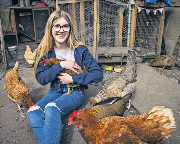  ??  ?? Animal management student Fiji Willetts said learning which animal breed yields the highest amount of milk, meat and eggs would cause her ‘extreme anxiety’ and turned to vegan rights advocates for help