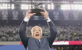  ?? Matt Slocum/Associated Press ?? Philadelph­ia Eagles owner Jeffrey Lurie celebrates after the NFC Championsh­ip game against the San Francisco 49ers on Jan. 29 in Philadelph­ia.