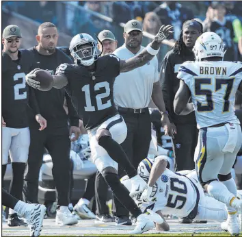  ?? Heidi Fang Las Vegas Review-journal @Heidifang ?? Martavis Bryant had 19 receptions during his one season with the Oakland Raiders in 2018. He also had 126 catches and 17 TDS in three years with the Steelers.