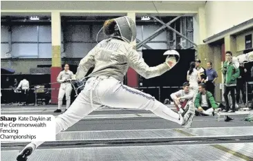  ??  ?? Sharp Kate Daykin at the Commonweal­th Fencing Championsh­ips