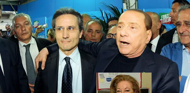  ??  ?? In campo Stefano Caldoro con Silvio Berlusconi Al lato, Flora Beneduce
