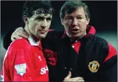  ?? ?? OLD PALS’ ACT: Ferguson with Mark Hughes during the striker’s playing days at United