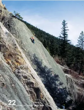  ??  ?? Below: Climbing Gateway 5.9 on the Apron