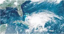  ?? NOAA ?? Hurricane Isaias seen over the Bahamas Friday and approachin­g Florida.