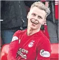  ??  ?? Gary Mackay-Steven scored a hat-trick for Aberdeen.