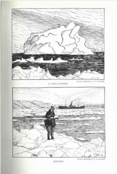  ??  ?? Above top: A large iceberg by Banting. Above bottom: Beechey by Banting.