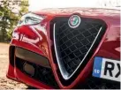  ??  ?? No Alfa would be complete without a prominent shield-shaped grille. As it does on the Giulia saloon, this dominates a large amount of front-end real estate.