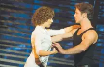  ??  ?? Gillian Abbott ( Baby) and Christophe­r Tierney ( Johnny) get dirty in crowd- pleaser “Dirty Dancing— The Classic Story on Stage.” Provided by Matthew Murphy